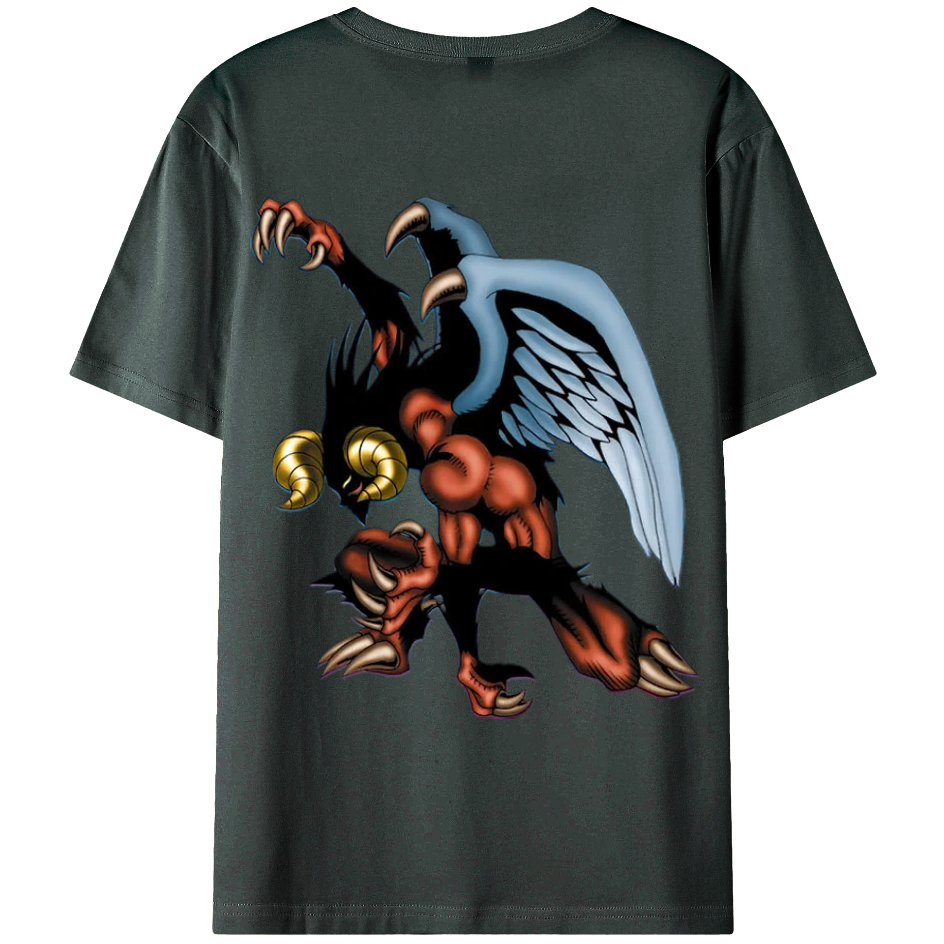 （画像用） 遊☆戯☆王 Yu-Gi-Oh! 綿100％ メンズ半袖Tシャツ（バックプリント） 通気性